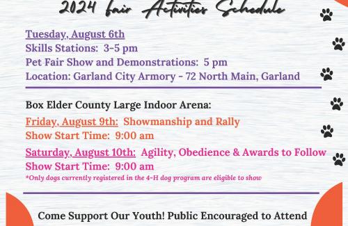 Box Elder County Fair 4H Pet and Dog Show August 2024